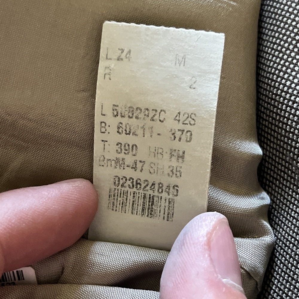Ralph Lauren Mens 2 Piece Suit 42S 35W Pure Wool Tan Beige Made In Canada - Picture 4 of 4